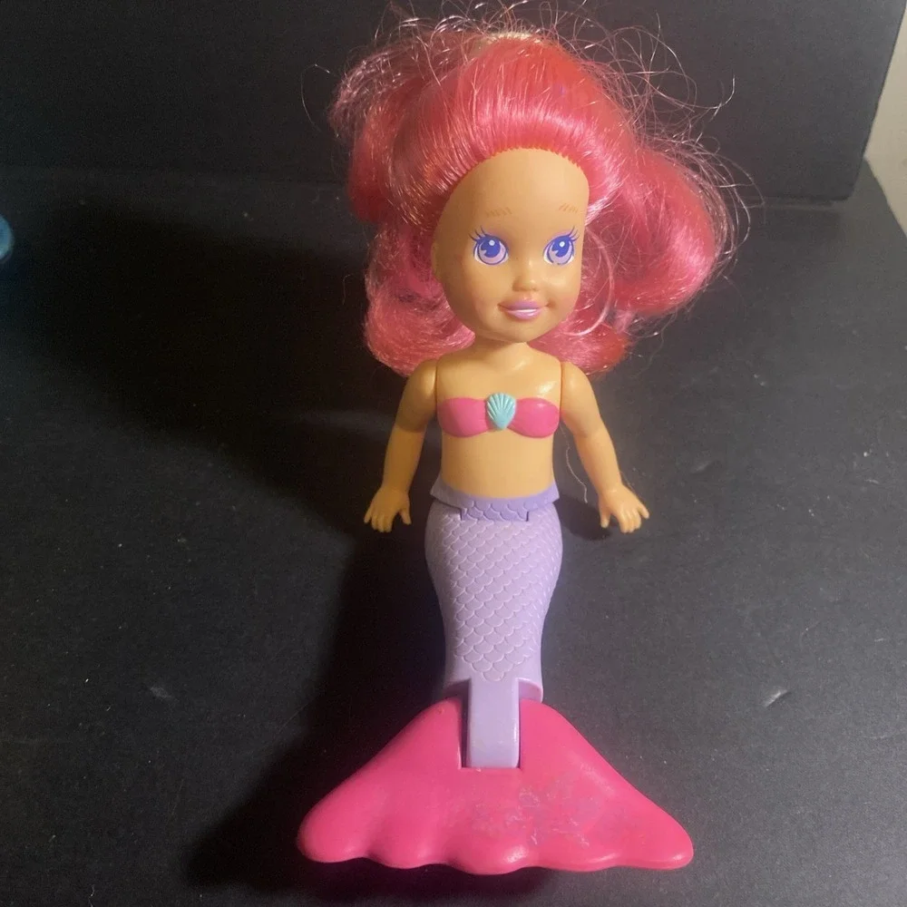 1991 Vintage Playskool My Pretty Mermaid Sea Flower Doll Figure Purple Pink Hair